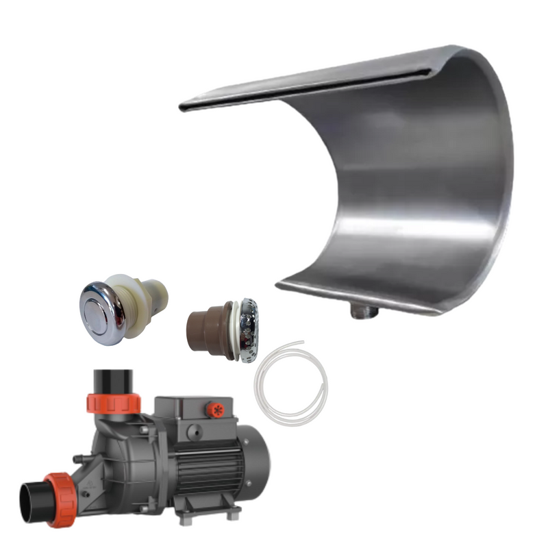 Kit Cascata Inox Compacta para Spa